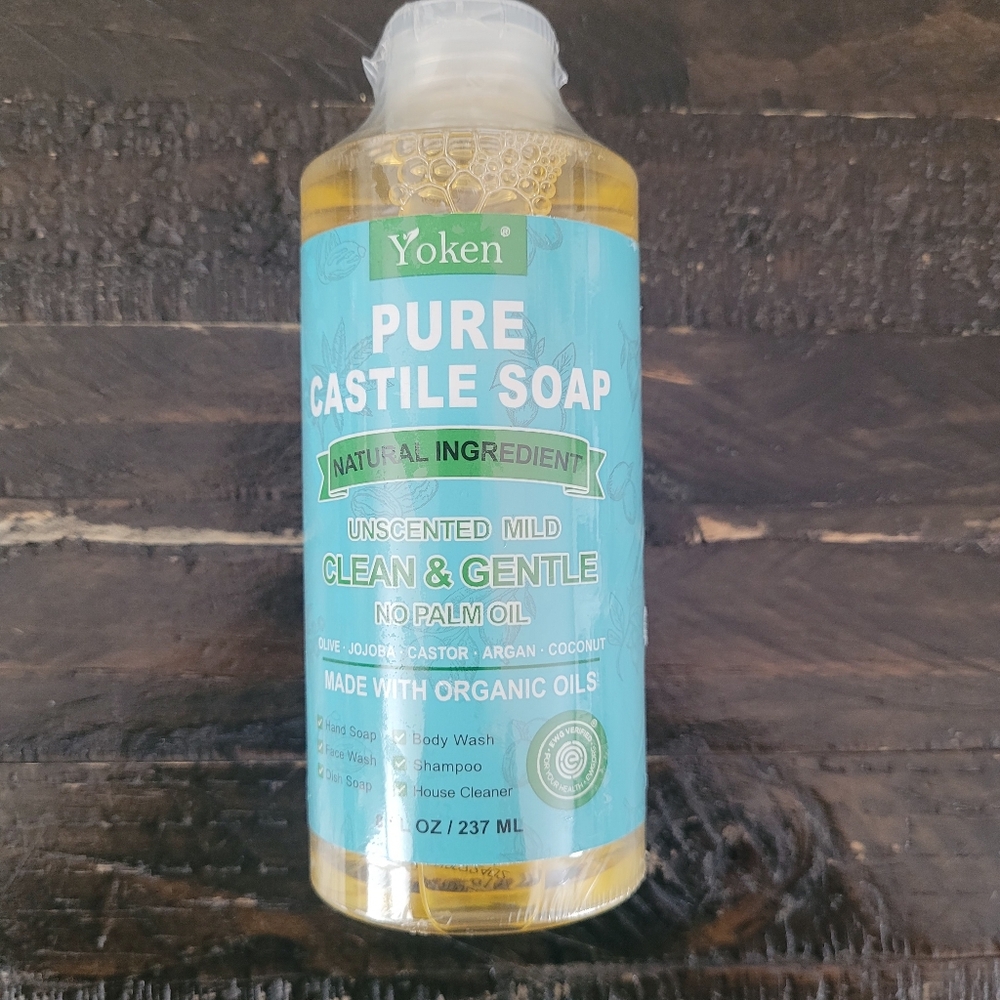 NEW Pure Castile Soap Liquid Unscented 8oz